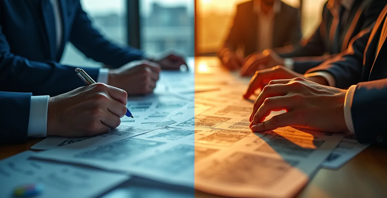 Comparaison visuelle entre l'évaluation bancaire et celle d'un courtier