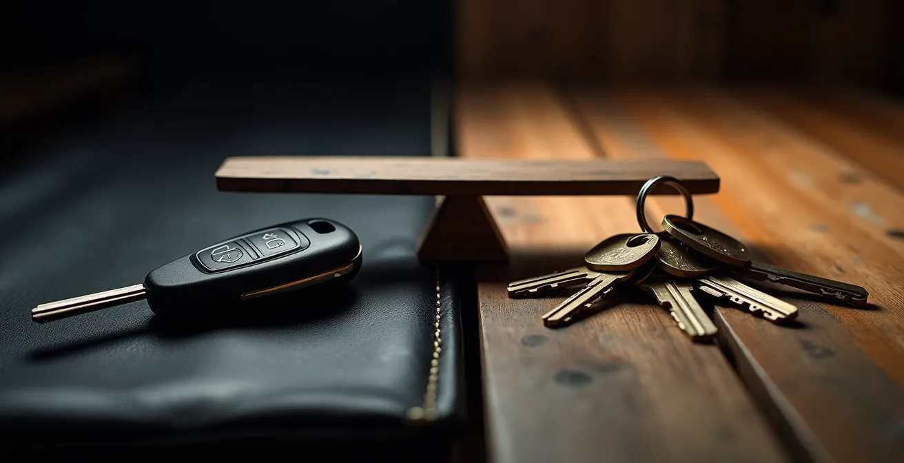 Graphique visuel comparant la courbe descendante d'un VUS et la courbe ascendante d'un triplex