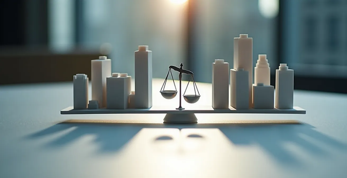 Vue aérienne montrant le contraste entre le centre-ville de Montréal et Trois-Rivières