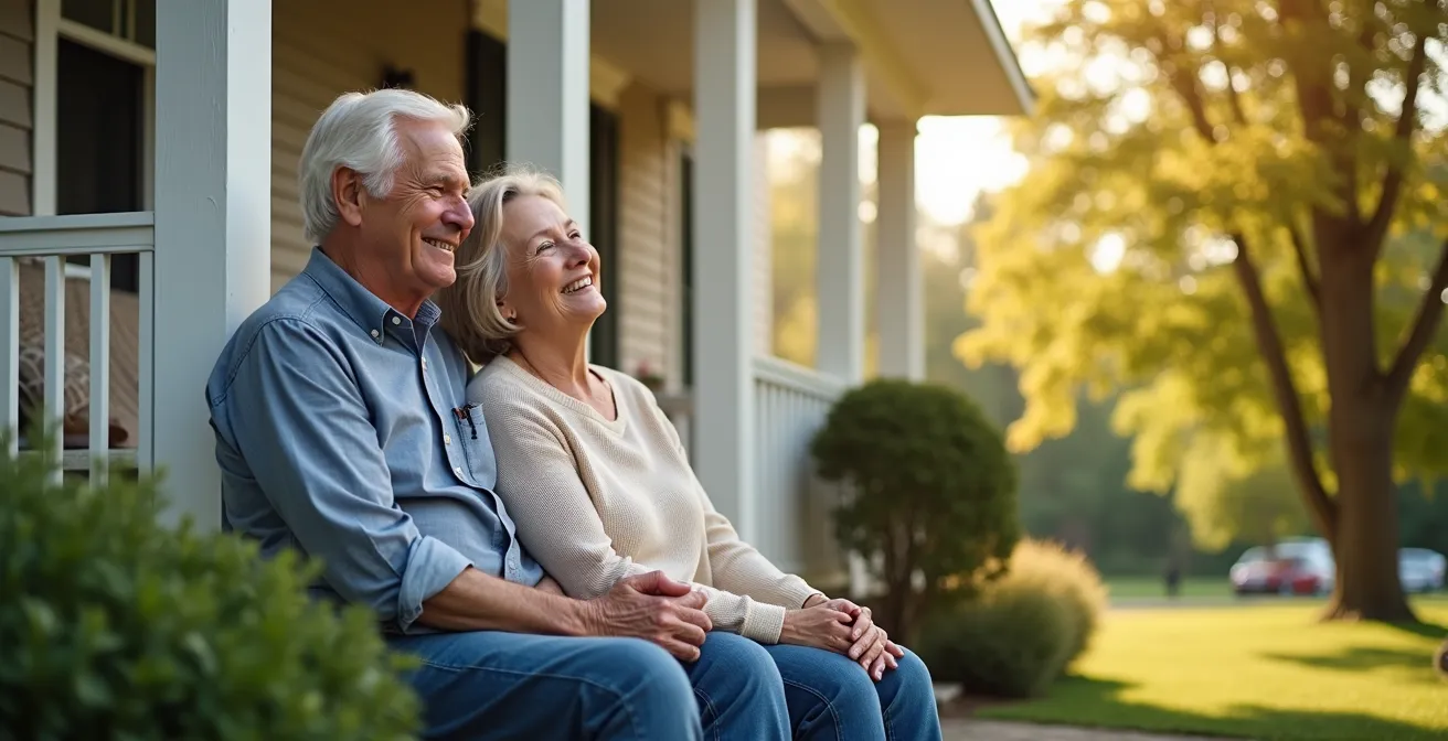 Couple de retraités québécois profitant de leur maison grâce à l'équité inversée
