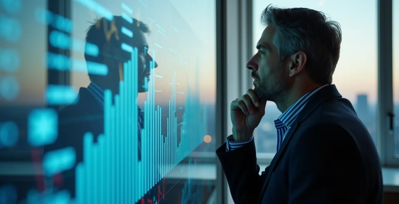 Balance symbolique entre croissance et trésorerie d'entreprise