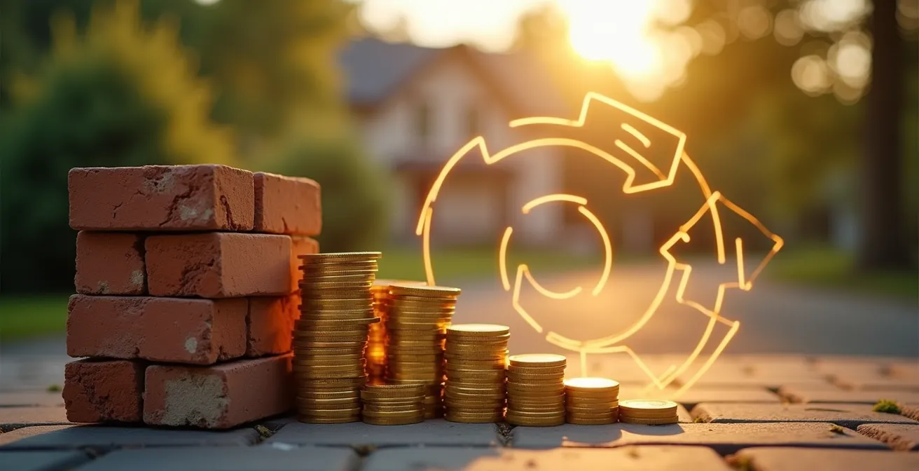 Diagramme conceptuel illustrant le cycle de transformation de dette non déductible en dette déductible