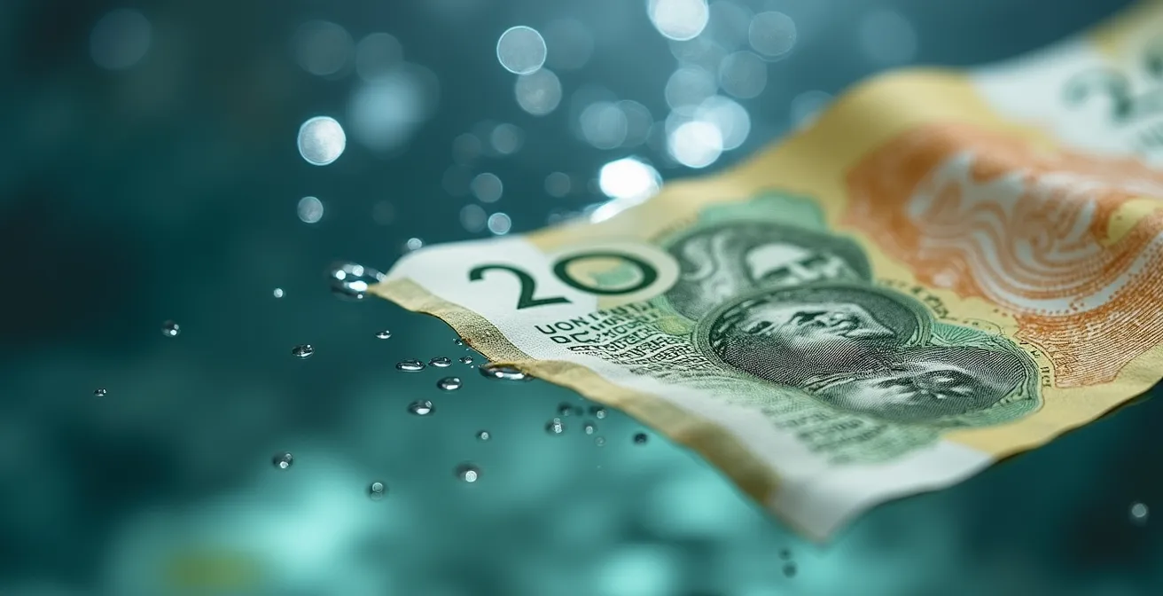 Visualisation de l'érosion du pouvoir d'achat d'une rente fixe sur 15 ans avec éléments québécois