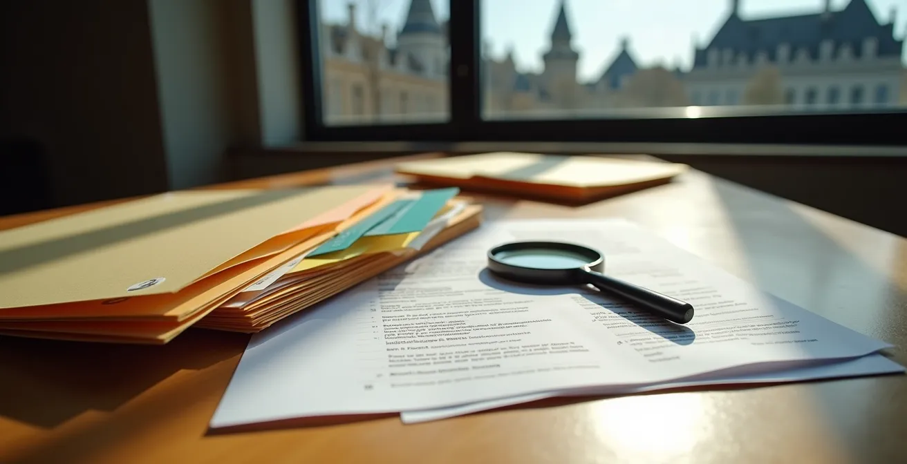 Documents organisés et preuves pour mise en demeure avec dossier structuré