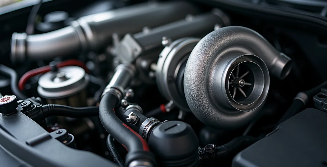 Comparaison visuelle entre un moteur turbo compact et un V8 de grosse cylindrée sous le capot