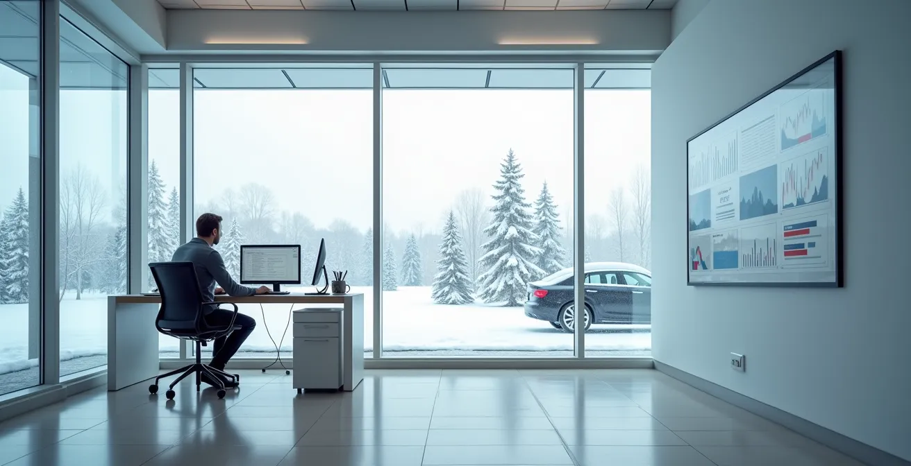 Spécialiste du financement automobile travaillant sur la structuration d'un dossier complexe