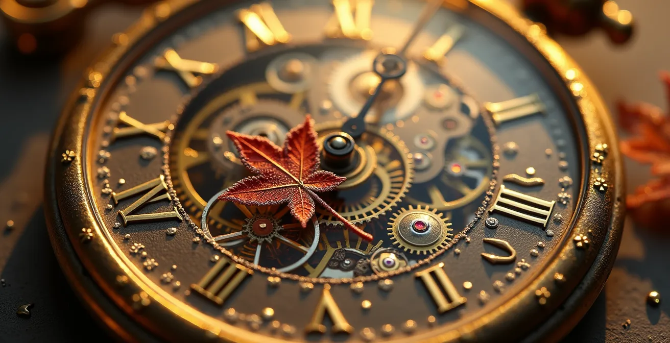 Calendrier saisonnier d'investissement avec symboles économiques québécois